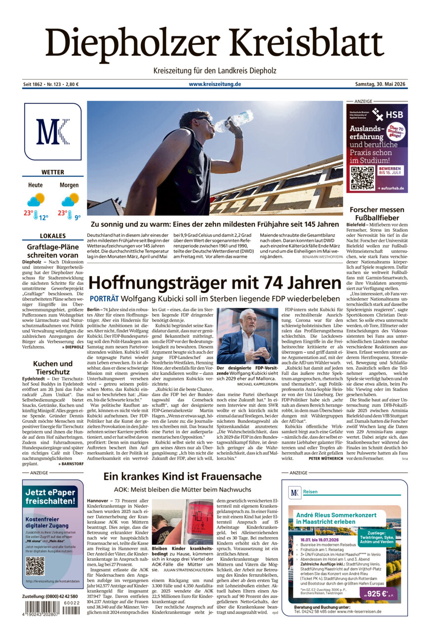 Diepholzer Kreisblatt vom Samstag, 30.05.2026