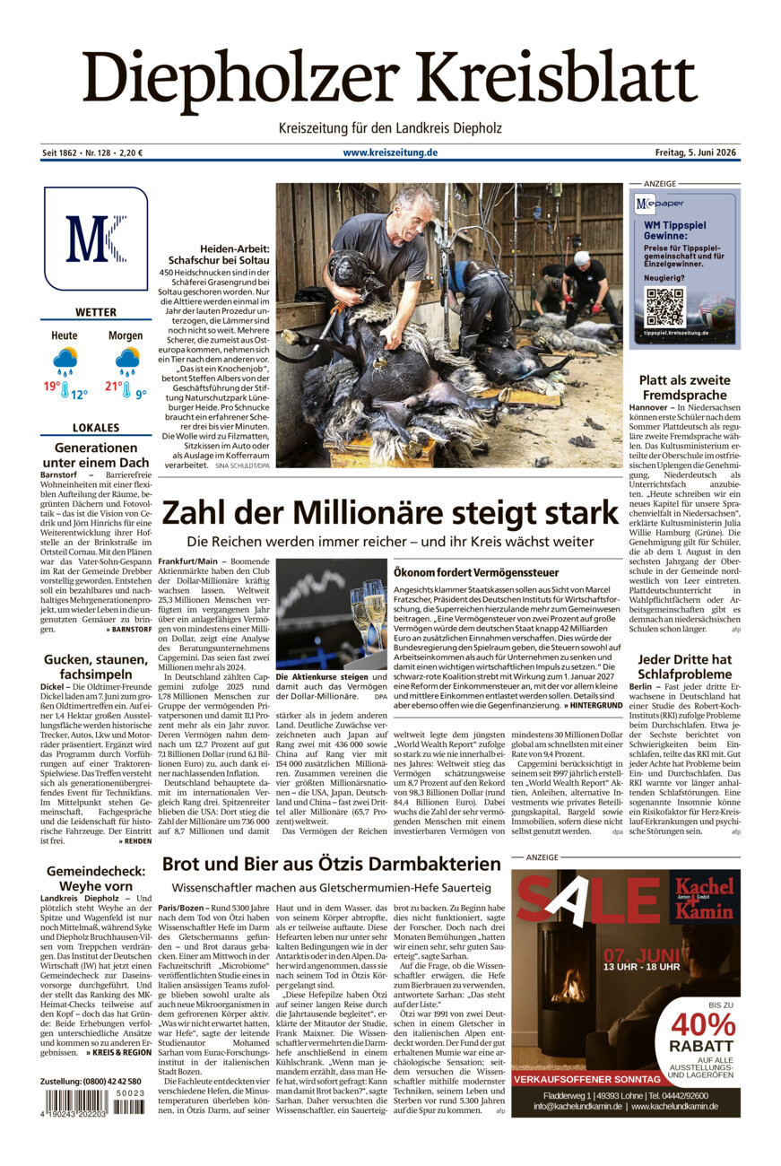 Diepholzer Kreisblatt vom Freitag, 05.06.2026