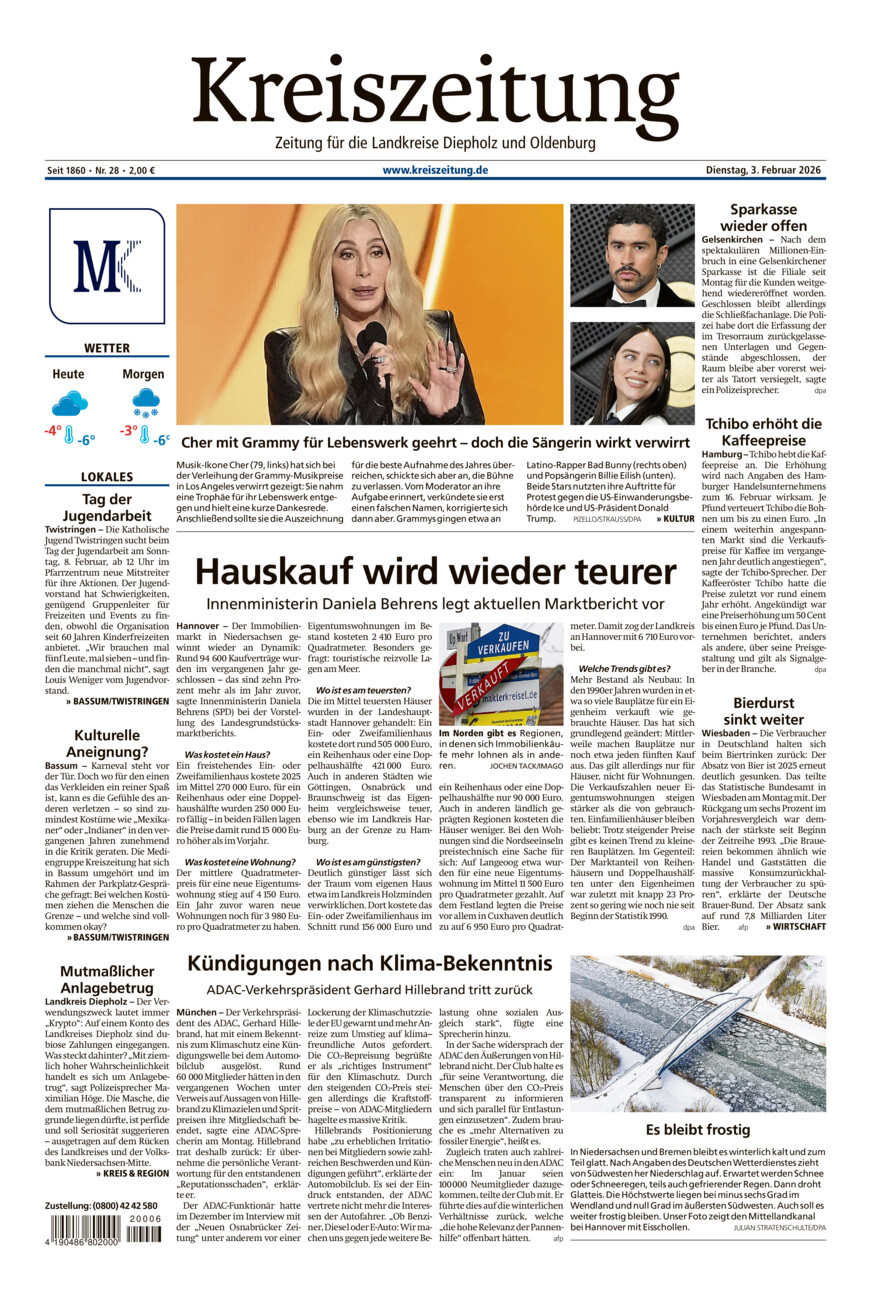 Kreiszeitung Bassum/Twistringen vom Dienstag, 03.02.2026