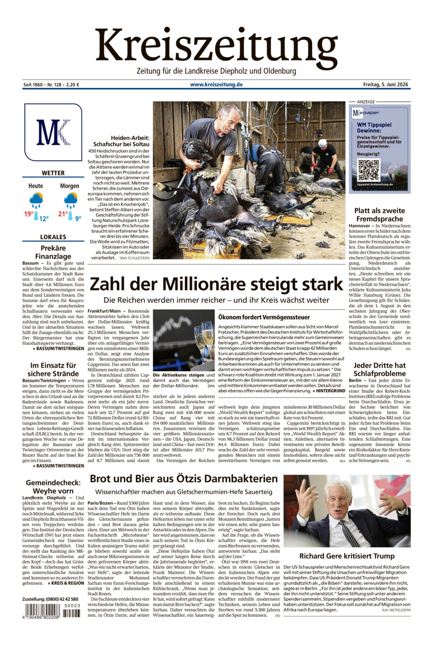 Kreiszeitung Bassum/Twistringen vom Freitag, 05.06.2026