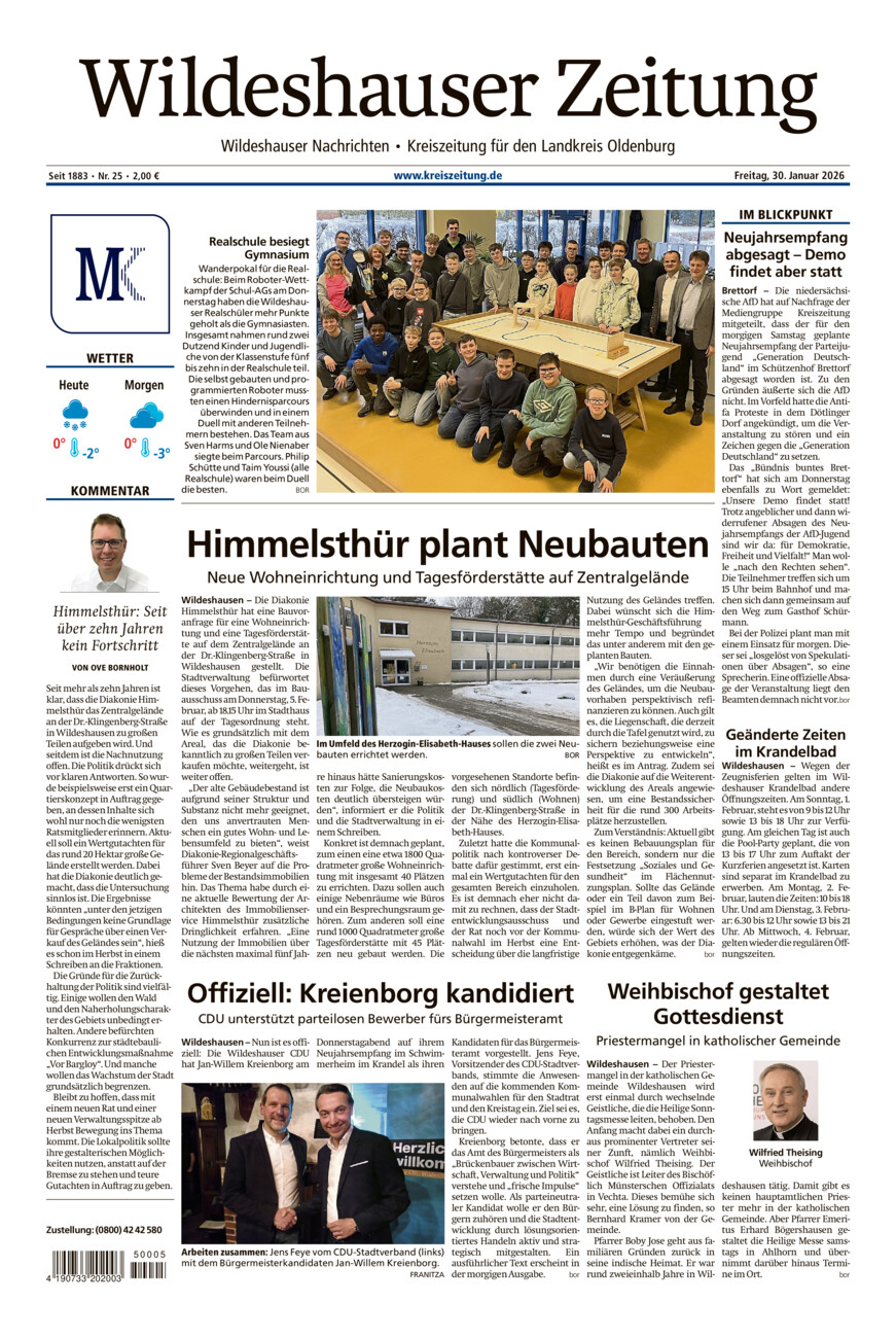 Wildeshauser Zeitung vom Freitag, 30.01.2026