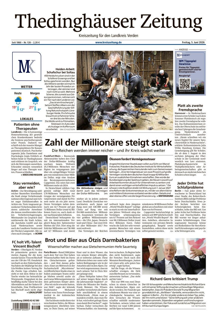Thedinghäuser Zeitung vom Freitag, 05.06.2026