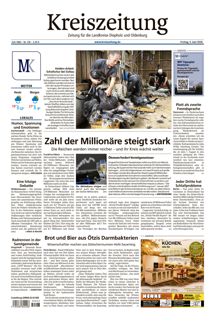 Kreiszeitung Kreis Oldenburg vom Freitag, 05.06.2026